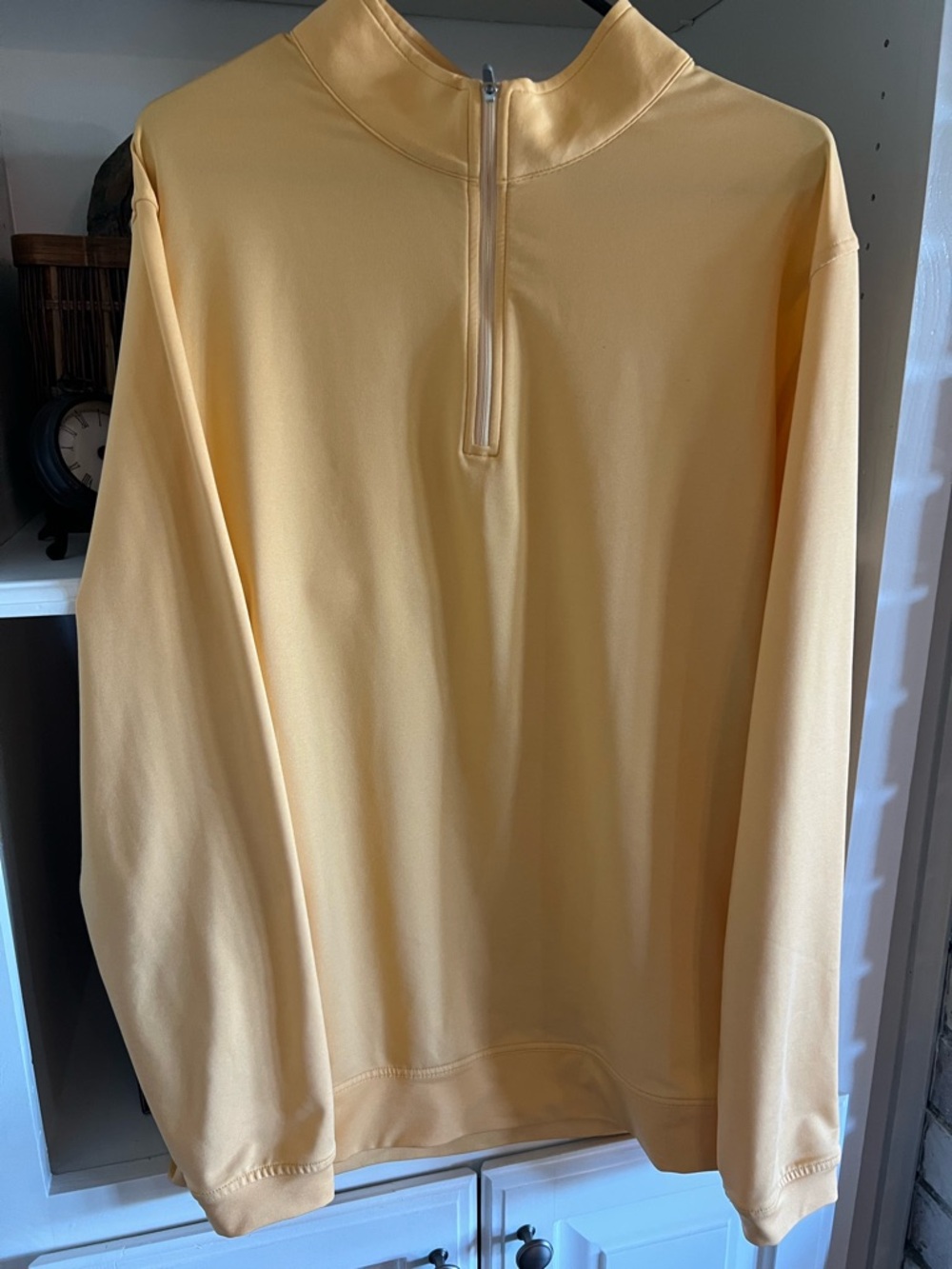 Peter Millar Men’s XL Quarter-Zip Pullover Butter Yellow